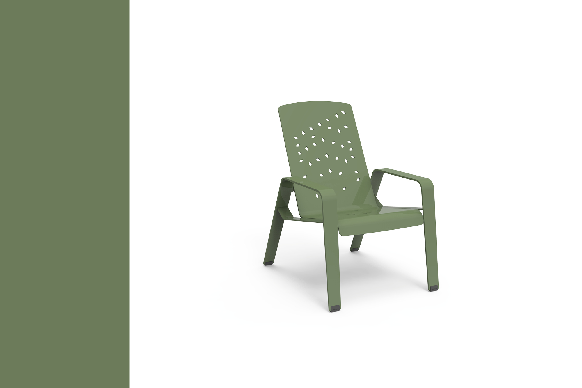 ALUM Lounge with Reseda Green Powdercoat Color